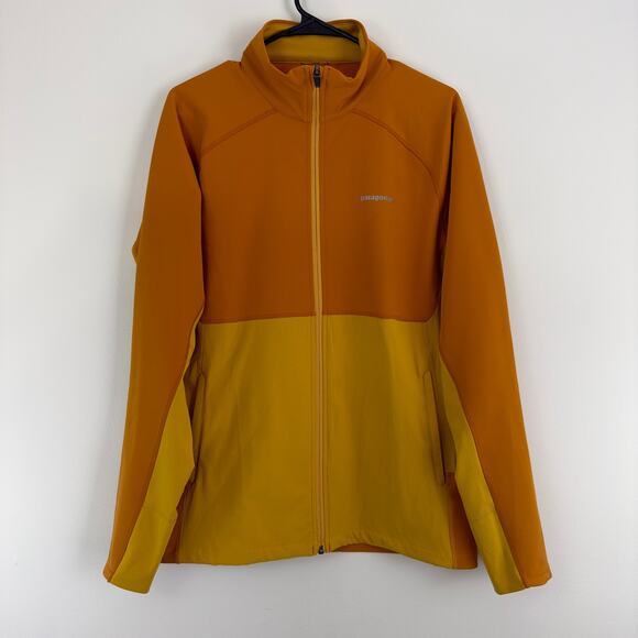 Patagonia InTraverse‎ Hybrid soft shell lightweight orange & yellow jacket Men-M - Picture 1 of 6